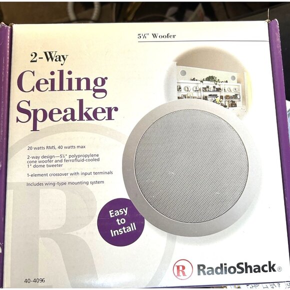 RadioShack 2-Way 5.25” Ceiling Speaker In-Wall/In-Ceiling Audio Easy Install NEW - Picture 1 of 11